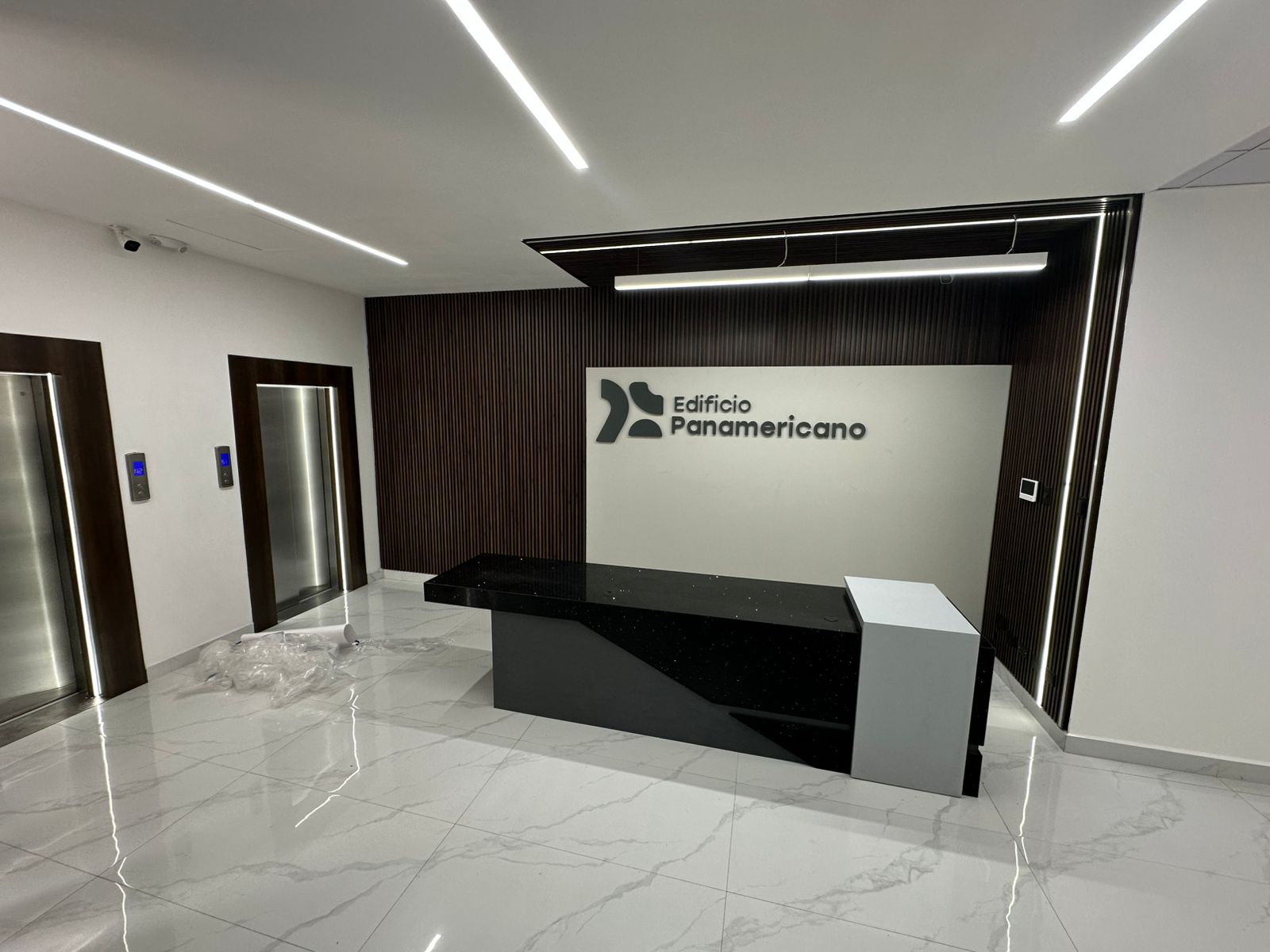 Lobby con Ascensores Visibles